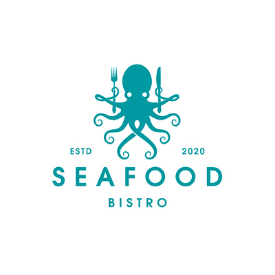 Octopus Seafood Bistro Logo Template animal logo brand identity branding clean design creative design cuisine blog food freelance logo designer freepik kraken logo design logo template marine octopus octopussy restaurant seafood squid stock logo vector