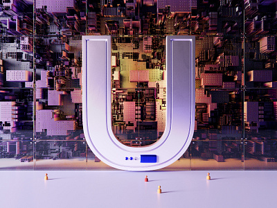 U - User Interface 36 days of type 36daysoftype 3d b3d backend blender3d branding button c4d cinema4d design frontend illustration product design type design typography ui user interface ux design visual identity