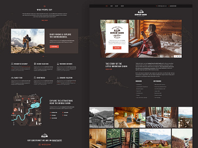 Cabin Rental cabin design landing landing page modern rental theme travel ui ux wordpress