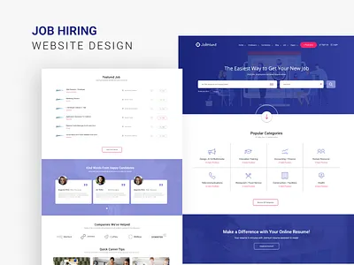 Job Hiring Web Page adobexd design ui
