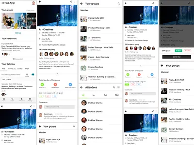 Event Mobile App adobexd design ui