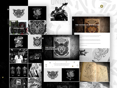 MegaMunden cafe racer clean contrast homepage responsive tattoo tattoo artist ui ux website