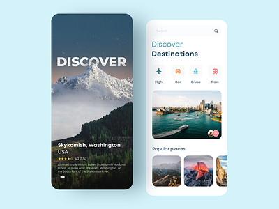 Daily UI - 02 agency app app design app ui clear design mobile mobile app tourism tourist travel travelling ui ux