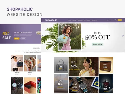 Shopholic Ecommerce Website adobexd design ui