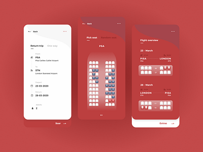 Flight booking concept android app design blue concept flight flight app flight booking app flight search flight ticket flights gradients ios app design iphonex mobile app mobile app design mobile shopping mobile ui mobile ui design red ui design white