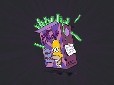 Mr.Sparkle radioactive design homer illustrator ishu mr.sparkle radioactive texture the simpsons vector