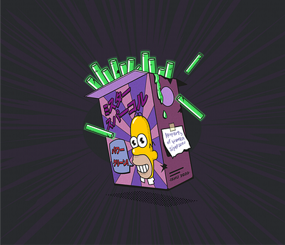 Mr.Sparkle radioactive design homer illustrator ishu mr.sparkle radioactive texture the simpsons vector