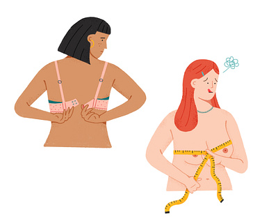 Illustration for Lift Magazin article illustration bra bra size drawing editorial editorial illustration illustration photoshop women