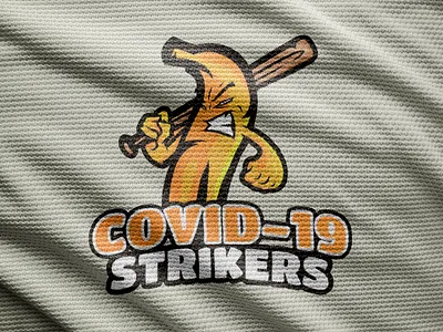 Covid-19 Strikers embroidery logo mockup pixelbuddha