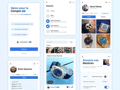 Tradee Mobile Design System app audemars piguet design system hublot kevincdnc mobile app mobile design mobile ui omega patek rolex tradee watches