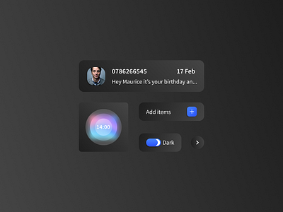 Dark components card design component dark ui design figma guideline minimal mobile design system design trend ui uidesign uxui