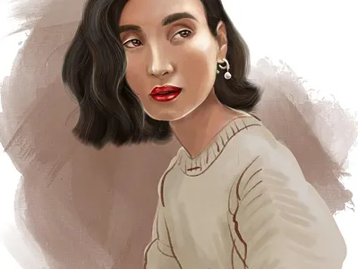 portrait of a stylish woman digital face fashion fashion art fashion design fashion illustration fashion portrait girl illustration image painting picture portrait