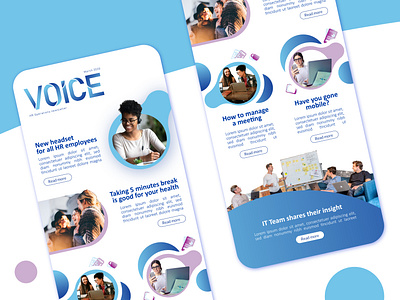 VOICE newsletter company design fluid fluid design mail mailing newsletter newsletter design office ui ui design