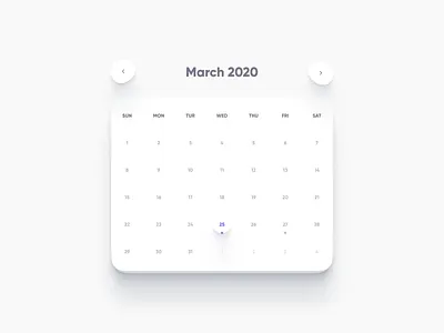 Daily UI Challenge #038 - Calendar calendar 2020 calendar design calendar ui clean daily daily 100 challenge dailyui interface ui