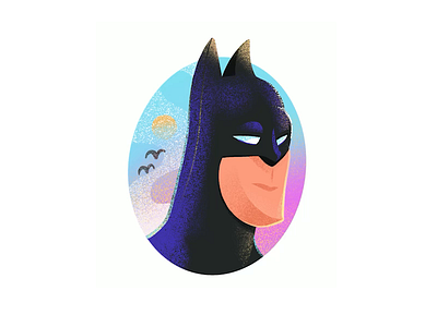 The Bat 🦇😉 batman character corona design digital illustration digital painting drawing flat icon illustration illustrator logo procreate