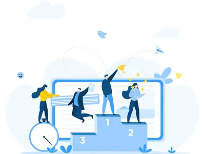 Website promotion SEO app design flat illustration illustrator minimal modern vector web website