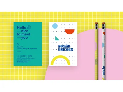 Personal Branding branding branding design businesscard corporate identity freelance designer geometric design grid memphis style minimalistic pop art yellow