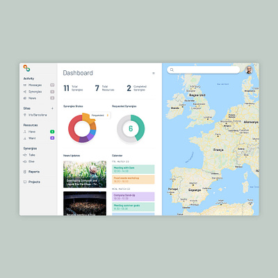 Dashboard calendar dashboard dashboard app dashboard design data graphs interface kpi map search maps menu bar pie chart