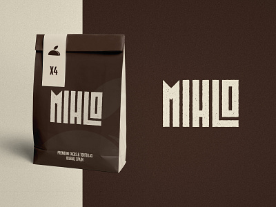 Mihlo - Packaging Design brand brand identity branding brown design identity designer lettermark logo logo design logomark logotype designer negative space package packaging design smart mark taco tortilla typography visual identity wordmark