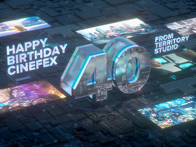 Happy Birthday Cinefex branding cinema4d design fui hud illustrator logo octane scifi ui