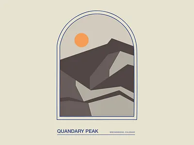 Quandary Peak adobe illustrator colorado design geometic illustration illustrator mountain simple vector