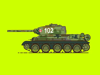 T-34/85 tank 102 adobeillustrator bullet camo camouflage fighter illustration logo poland regiment rudy russia russian soldier tank war