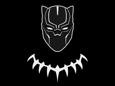 Black Panther Minimal Sticker adobe adobe illustrator avengers black black panther black white blackpanther design flat design flat illustration flatdesign illustration illustration art minimalistic sticker vector