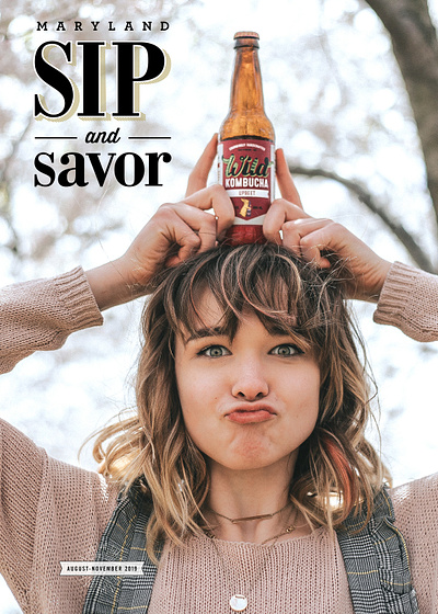 Maryland Sip & Savor Cover art direction branding editorial design graphic design layout design magazine cover publication design