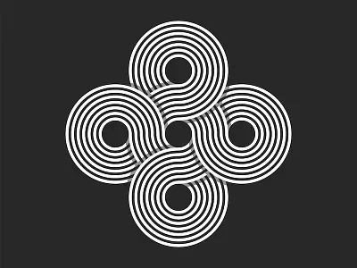 Infinity logo endless geometric symmetrical pattern black white circle design circle logo circle pattern design emblem endless infinite infinity infinity logo line art lineart lines overlapping linework logo logo design minimalist logo