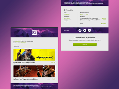 Daily UI #017 daily ui gog mailing receipt redesign ui