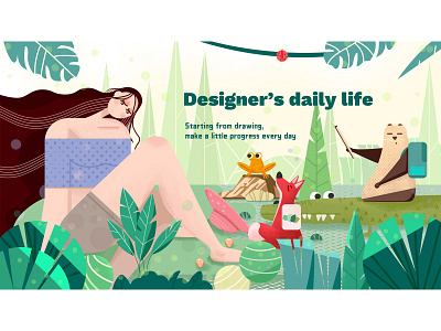 Designer's daily life design illustration ui