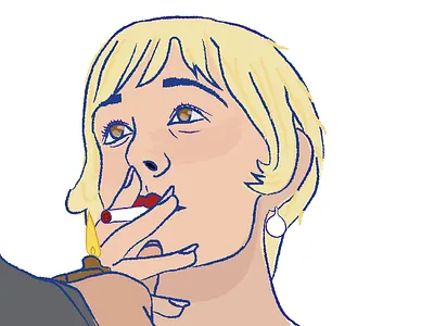 Daisy Buchanan The Great Gatsby cigarette cinema illustration woman
