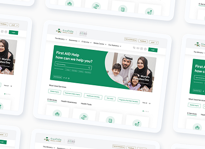 UAE - Ministry of Health Website branding design typography ui ux website design