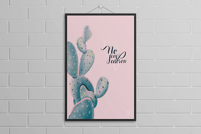 Poster No Seas Cabron branding brushpen cactus calligraphy illustration mexico poster