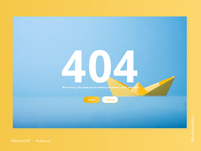 Daily UI #008 - 404 Page (Rebound) 008 404 404 error 404 error page 404 page 404page aveiro dailyui dailyui008 dailyuichallenge elvas freelancer graphic designer grid ui design ui designer ui ux ux ui ux design uxdesign