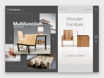 furniture design ui ux web design