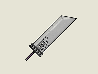 BUSTER SWORD ff7 final fantasy illustration texture