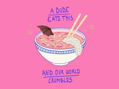 2020's twisted take on the butterfly effect adobe fresco bat bowl chinese coronavirus covid 19 covid19 design digital illustration drawing hand drawn illustration ipad pro noodles pangolin soup vector virus