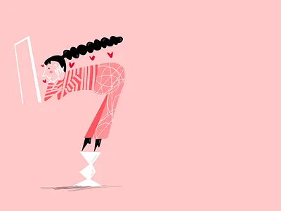 Quarantine People - Window Romance character characterdesign girl illustration in love indoors love people quarantine romance window woman