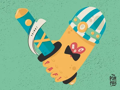 THE HANDSOME TYPE - V 36daysoftype 36daysoftype07 afterlaughter albertuderzo asterix comic design germany graphic iampommes illustration music obelix playlist pommes rip typography vector wendyrene