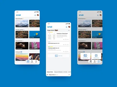 Redesigning Trello Mobile App 2d blue cards clean design minimal mobile app redesign simple trello ui ux