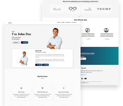 Personal Portfolio design landing page ui ux web