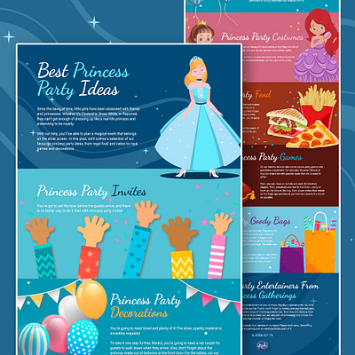 Princess Gatherings Post design essex graphic design infographic party princess superhero