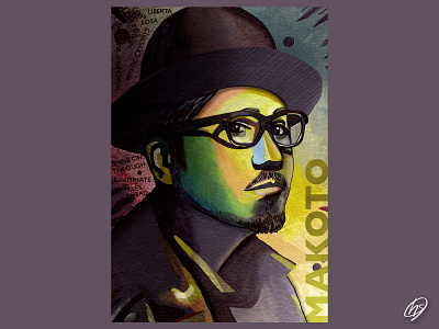 Illustrated Portrait - Makoto art artist design dj drawing fine art fine arts gouache illustration illustrator music painting paintings photoshop portrait portrait art portrait illustration portrait painting portraits watercolour