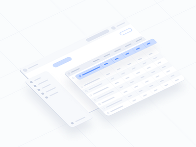 Design Exploration #6 clean ui data design exploration design system exploration exploring illustration interface isometric isometric design isometric illustration isometric interface list view saas startup startups table table view ui ux