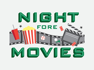 Night Fore Movies Graphic event branding fundraising graphic illustration movies vector