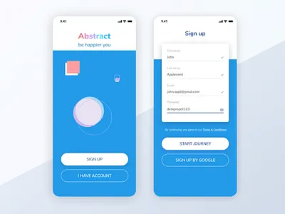 Abstract app ios mindfulness mobile ui wellness