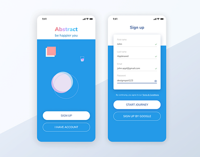 Abstract app ios mindfulness mobile ui wellness