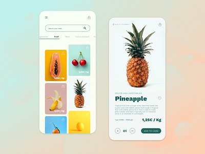 Daily UI #12 - E-commerce app art direction dailyui dailyui012 dailyui12 design food fruit ui ui ux ui design ux design