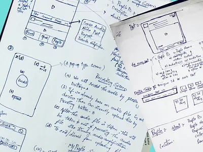 Audio Blogging Product product design uidesign uxdesign wireframes